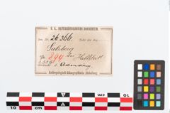 Etikett zu Bronzearmreif (NHMW-PRAE-026366)
